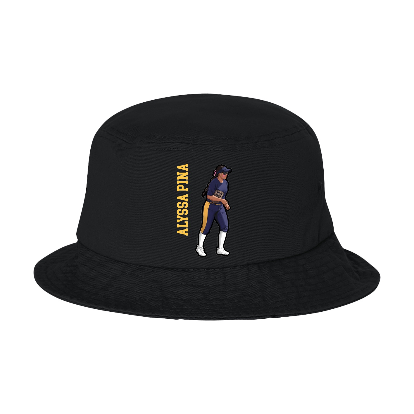 Bucket Cap — Name Vertical in Black