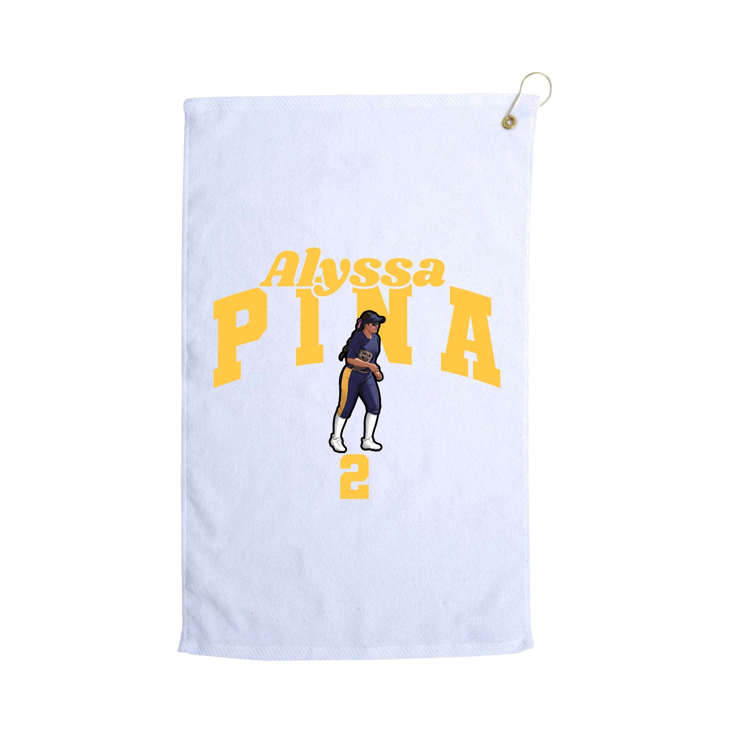 Golf Towel — Signature Arch in White