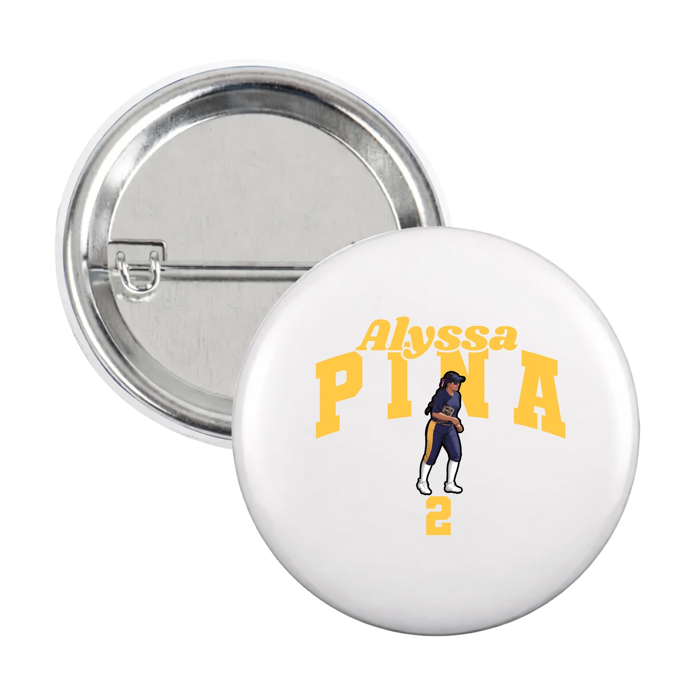 Game Day Button — Signature Arch in White