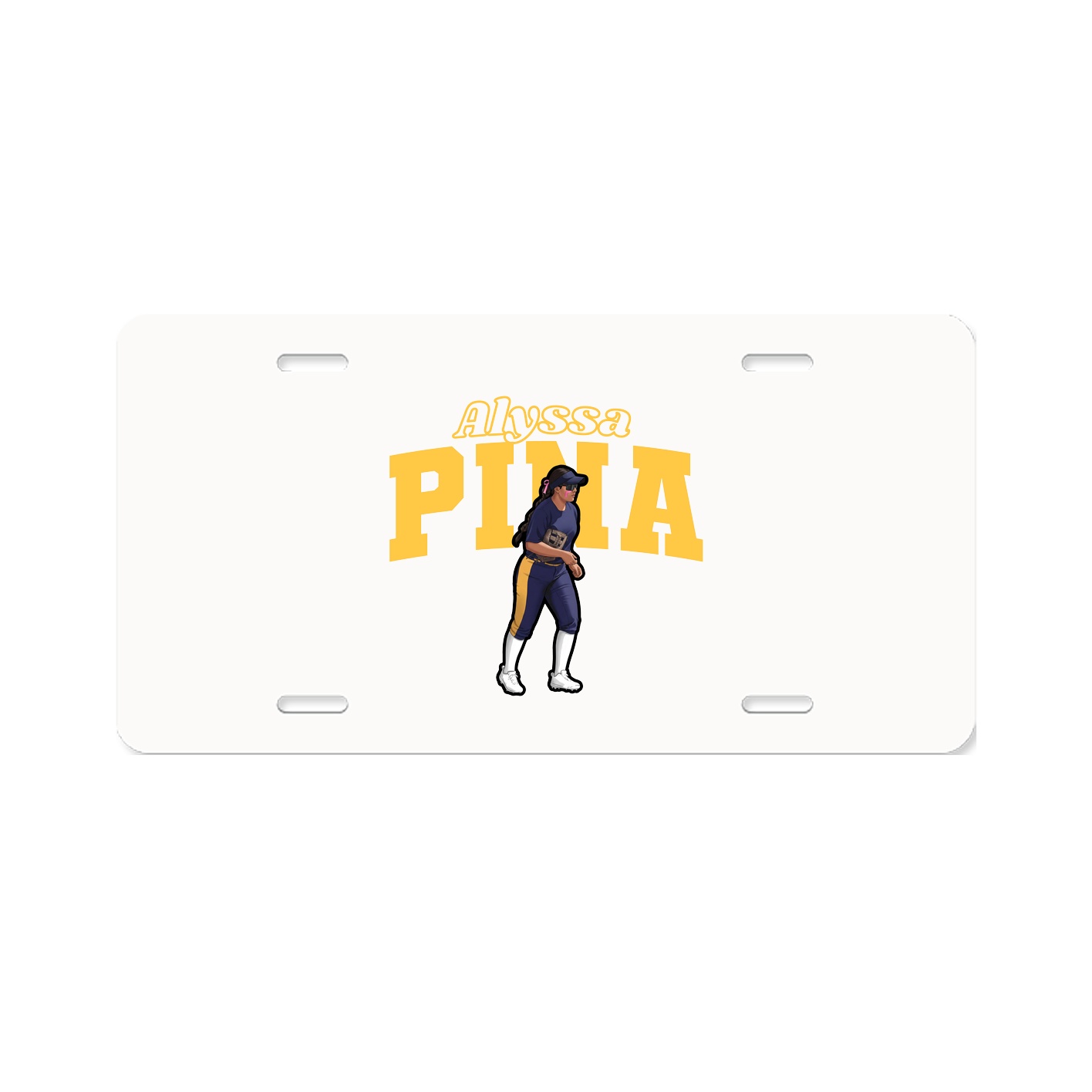 License Plate — Name Arch in Classic