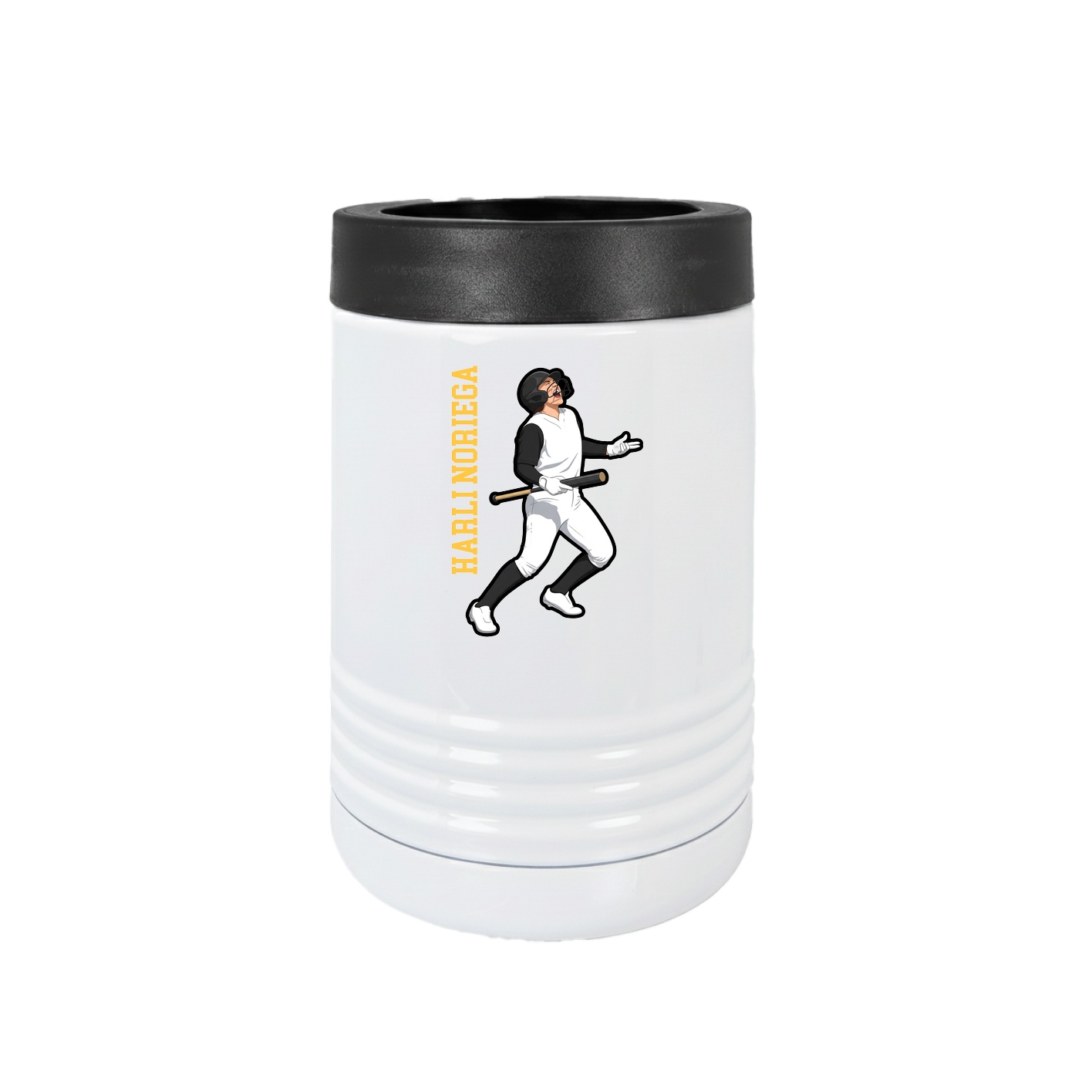 Beverage Holder — Name Vertical in White