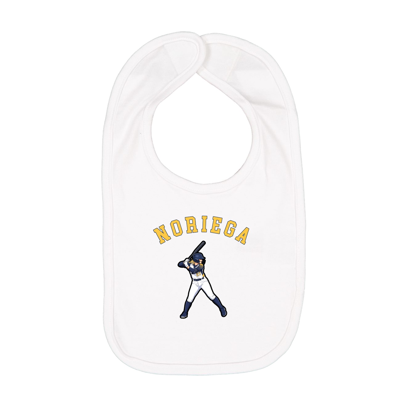Infant Bib — Shirsey Arch in White
