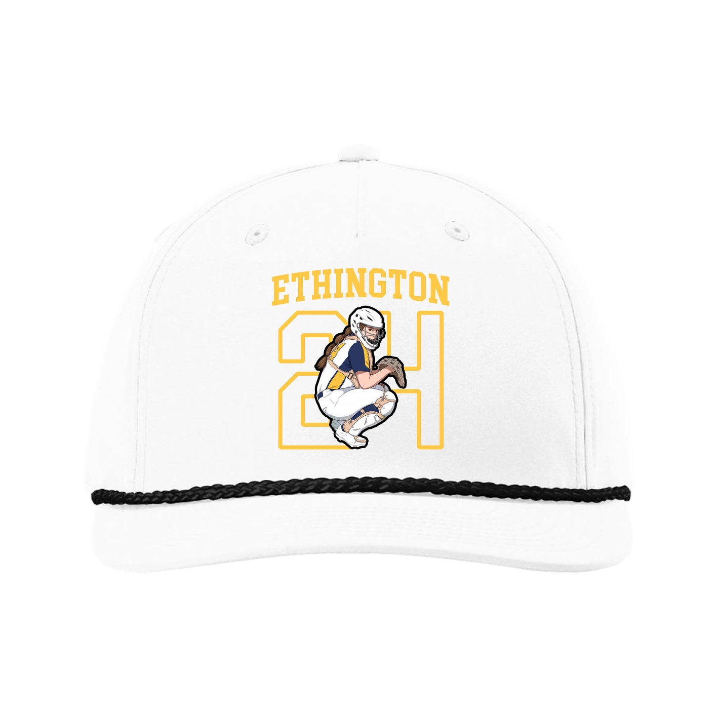 Five-Panel Classic Rope Cap — Shirsey in White
