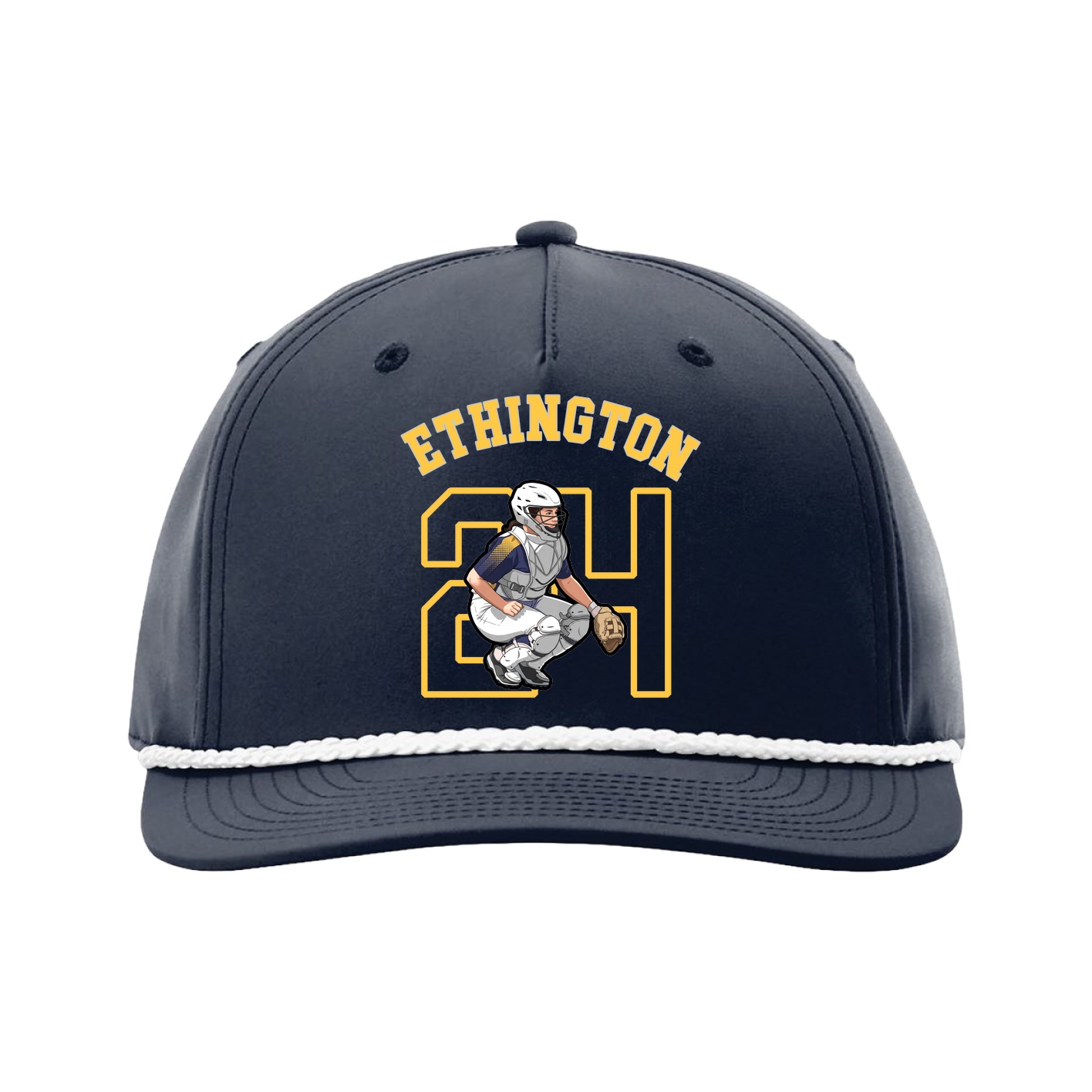 Five-Panel Classic Rope Cap — Shirsey Arch in Navy