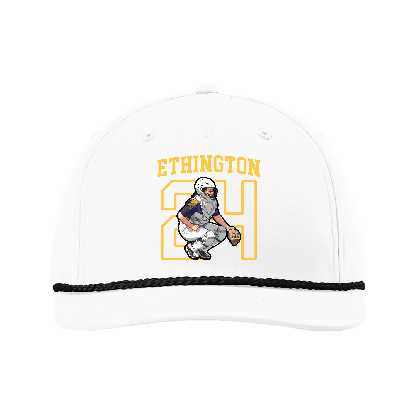 Five-Panel Classic Rope Cap — Shirsey in White