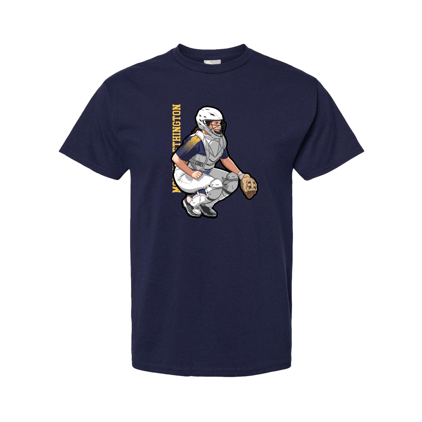 Youth Tee — Name Vertical in Navy