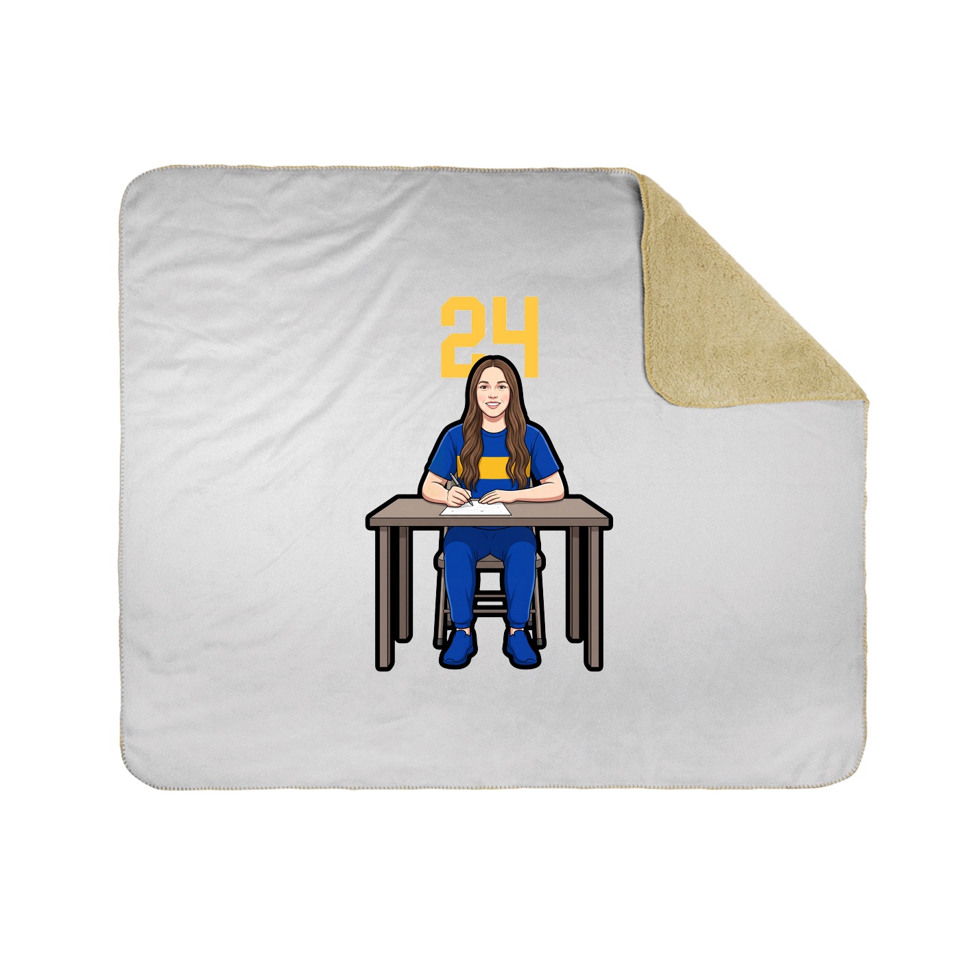 50x60 Sherpa Lined Throw Blanket