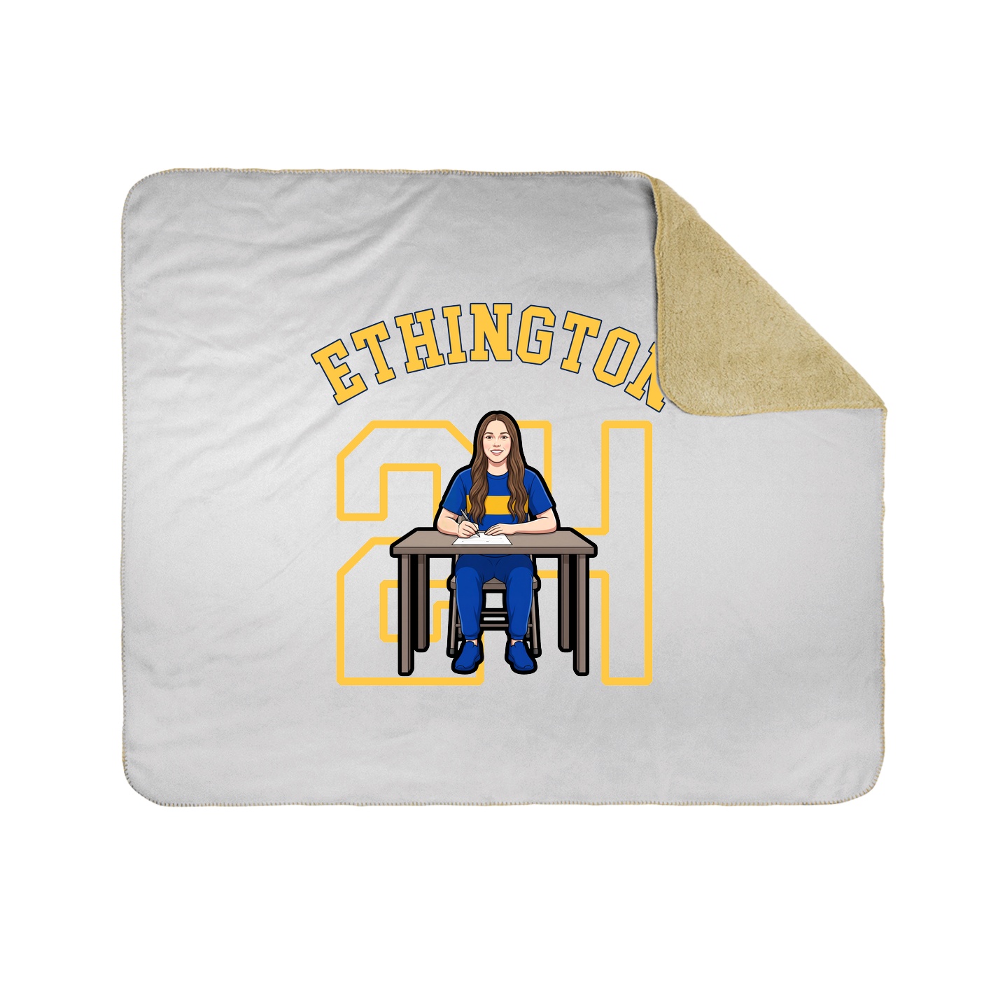 50x60 Sherpa Lined Throw Blanket