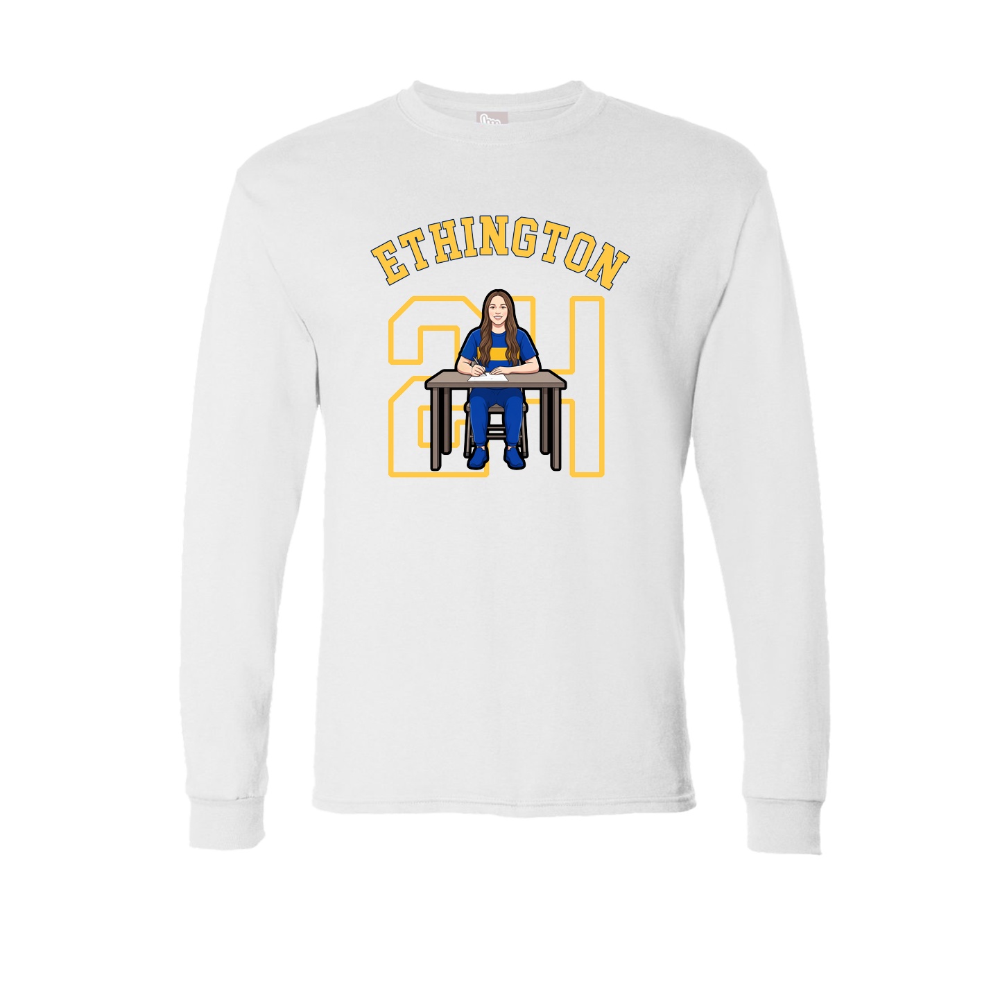 Long Sleeve Tee — Shirsey Arch in White
