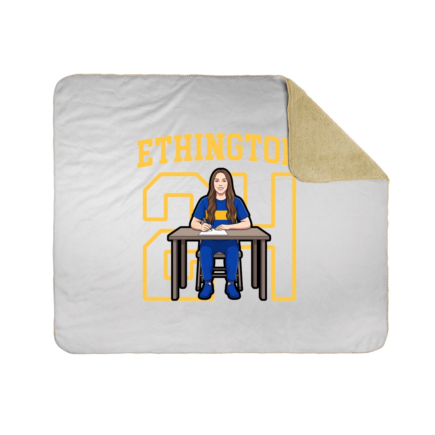 50x60 Sherpa Lined Throw Blanket