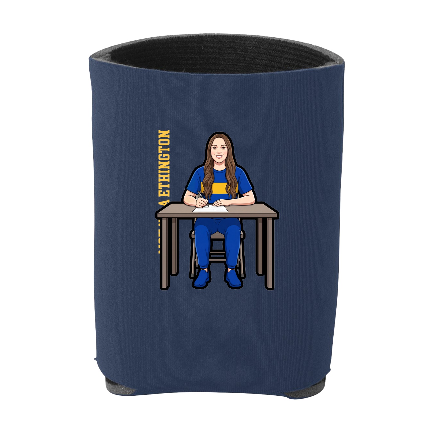 Can Holder — Name Vertical in Navy