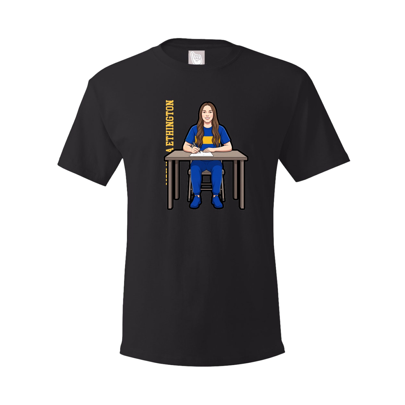 Tee — Name Vertical in Black