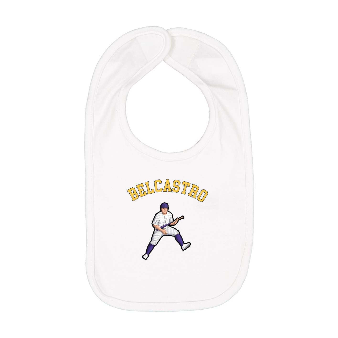 Infant Bib — Shirsey Arch in White