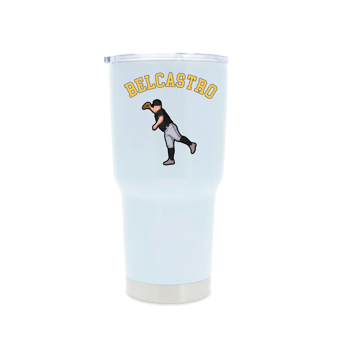 30oz Stainless Steel Tumbler — Shirsey Arch in White