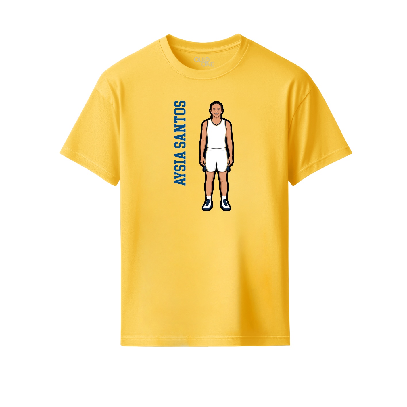 Youth Tee — Name Vertical in Yellow