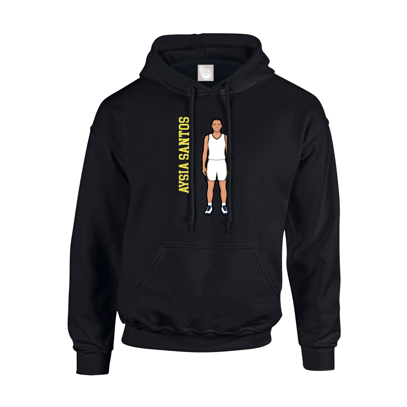 Hoodie — Name Vertical in Black