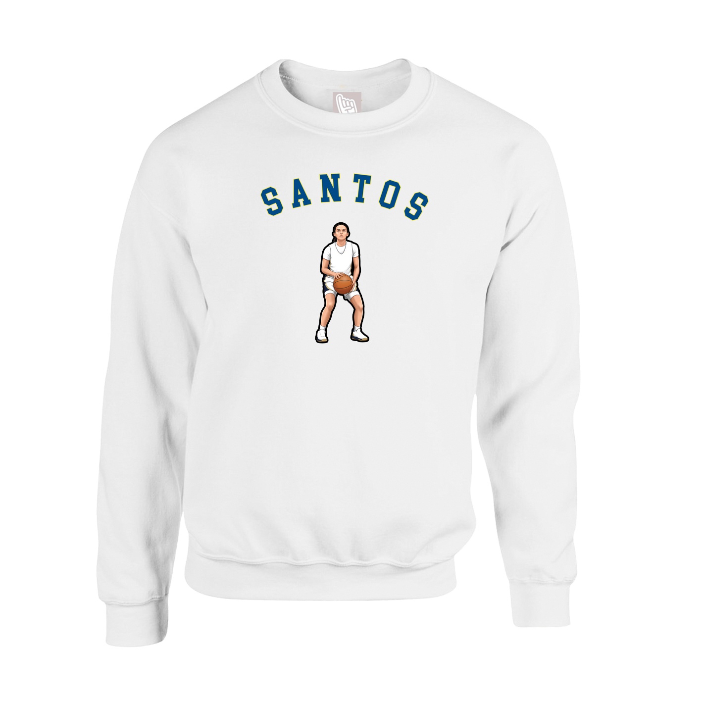 Fleece Crew — Shirsey Arch in White
