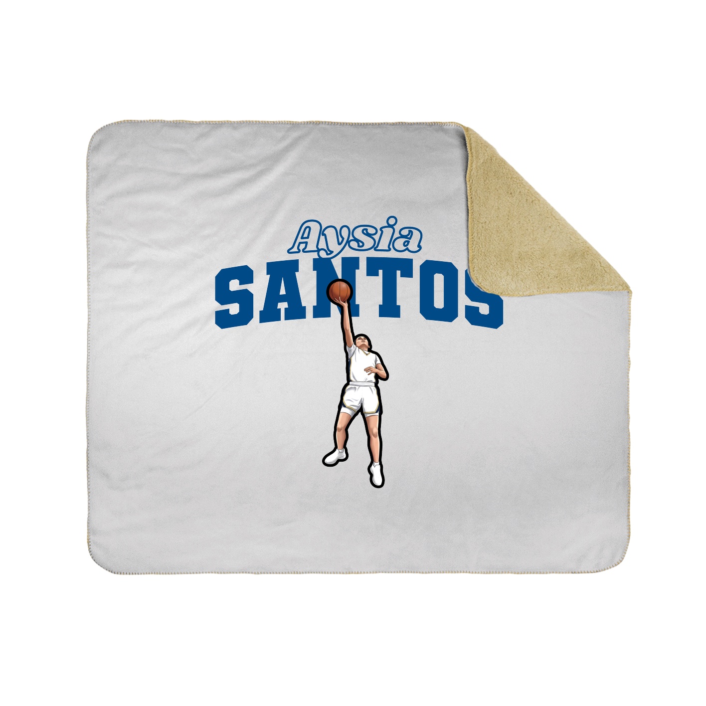 Throw Blanket — Name Arch in White