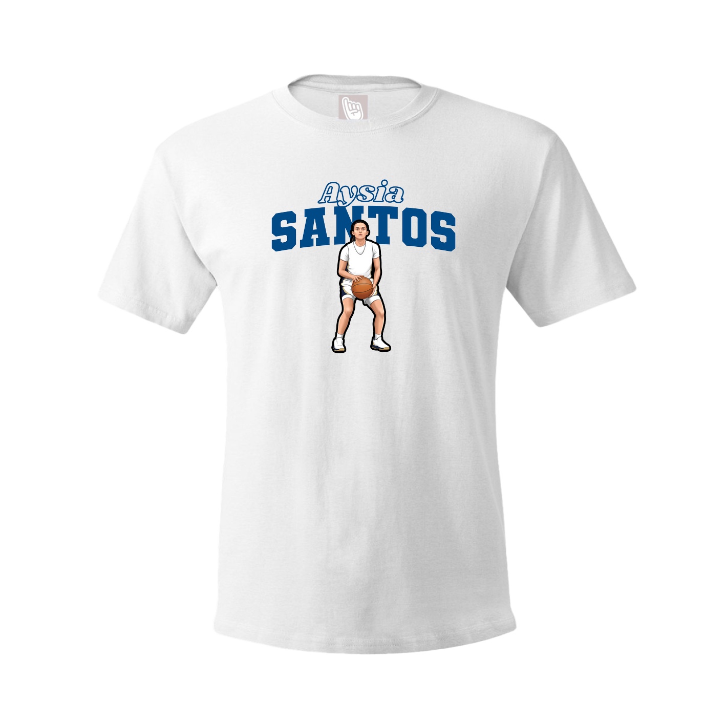 Youth Tee — Name Arch in White