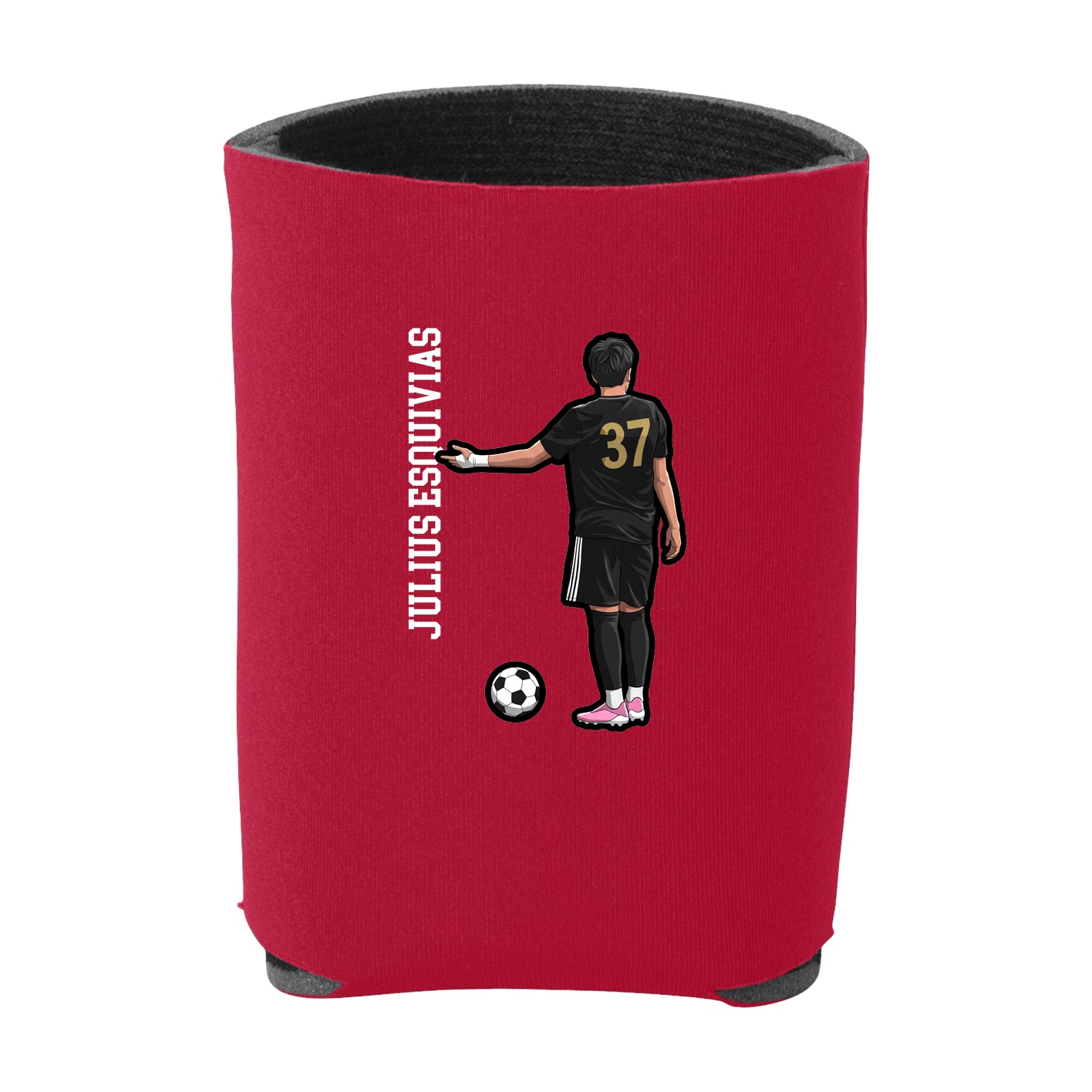 Can Holder — Name Vertical in Red
