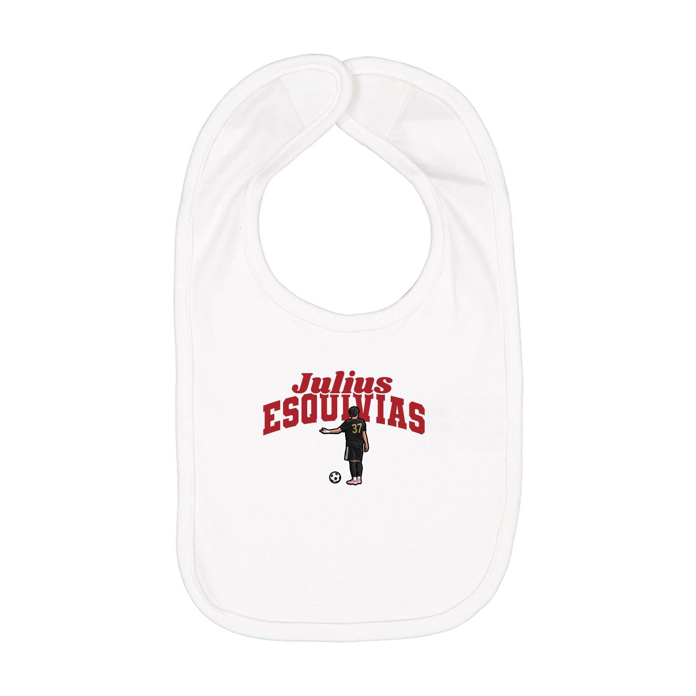Infant Bib — Signature Arch in White