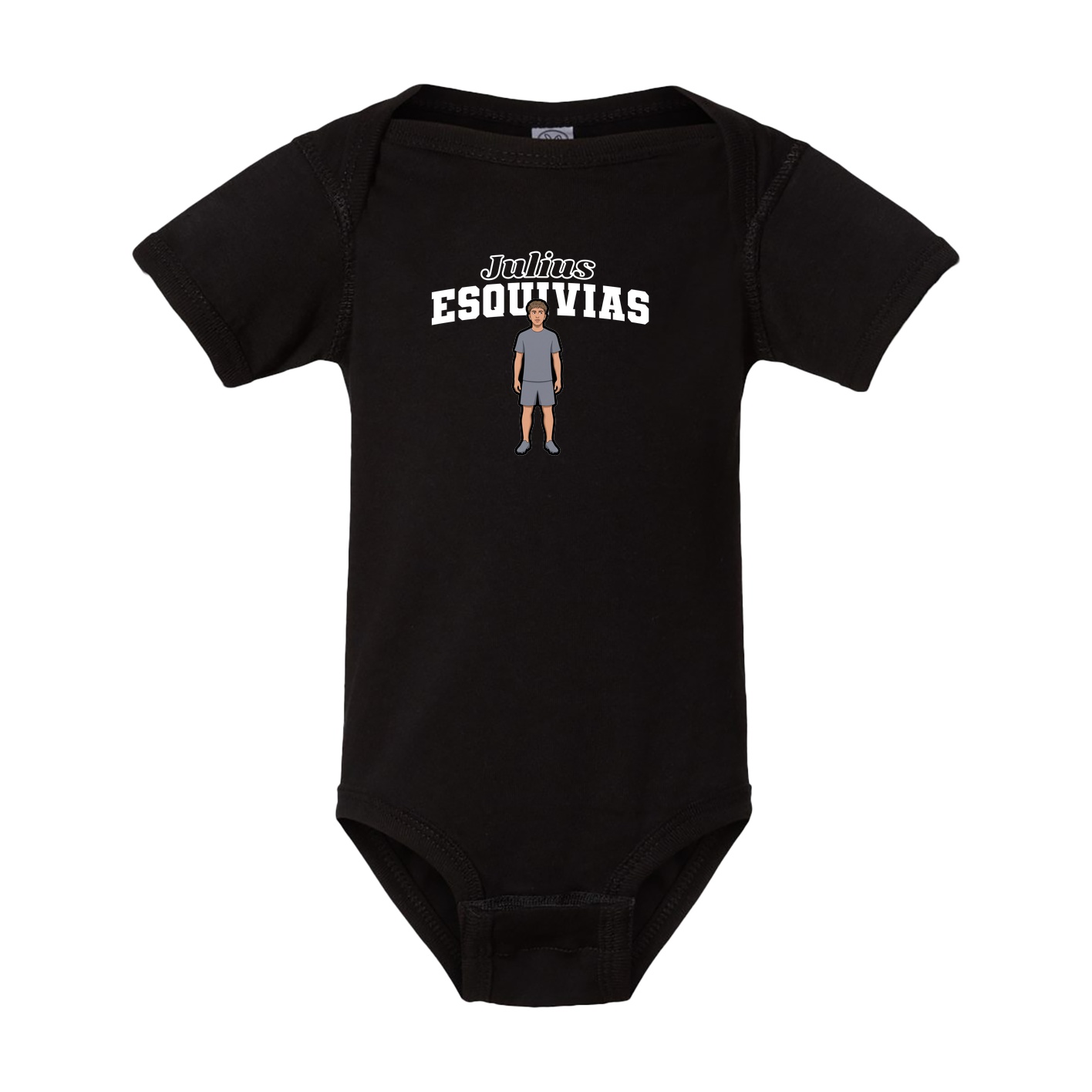 Baby Onesie — Name Arch in Black