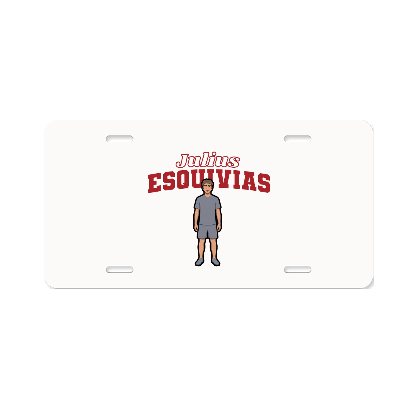 License Plate — Name Arch in Classic