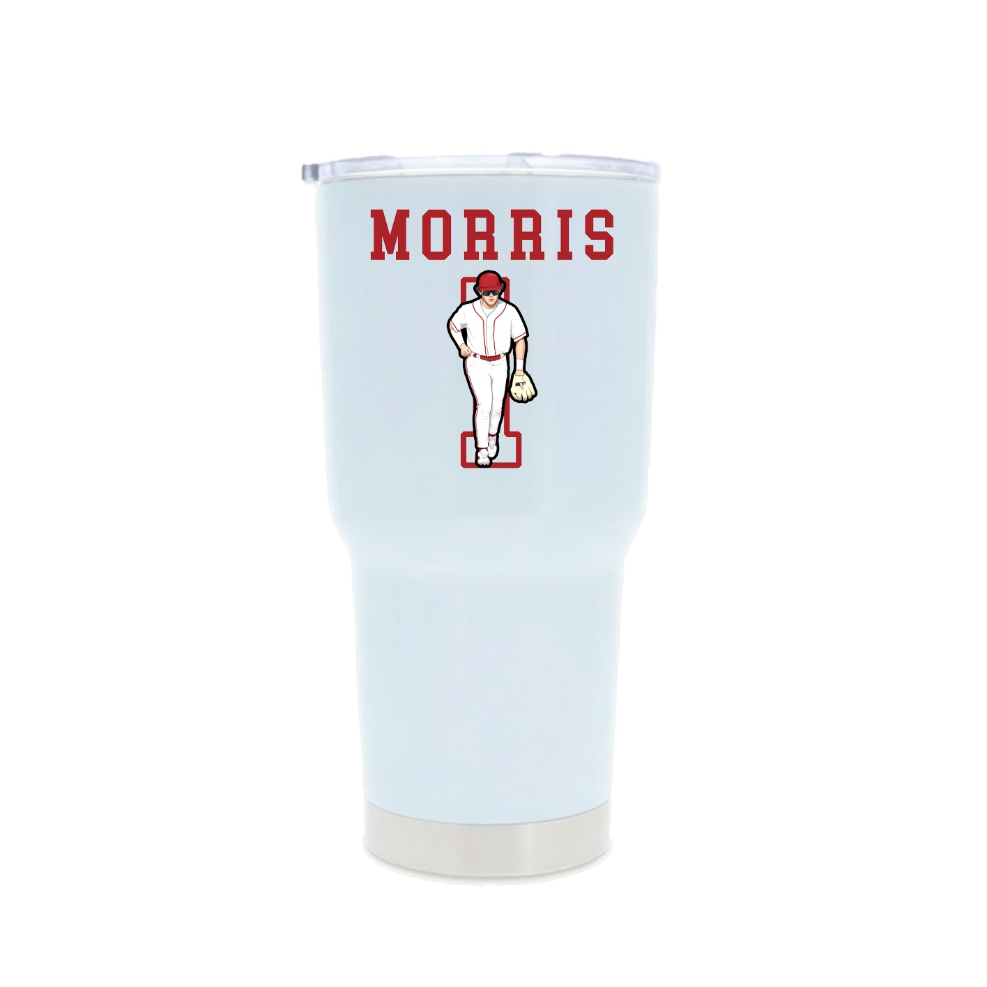 30oz Stainless Steel Tumbler — Shirsey in White