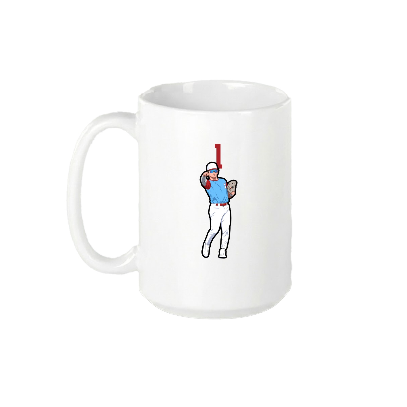 15oz Coffee Mug — Number Top in White