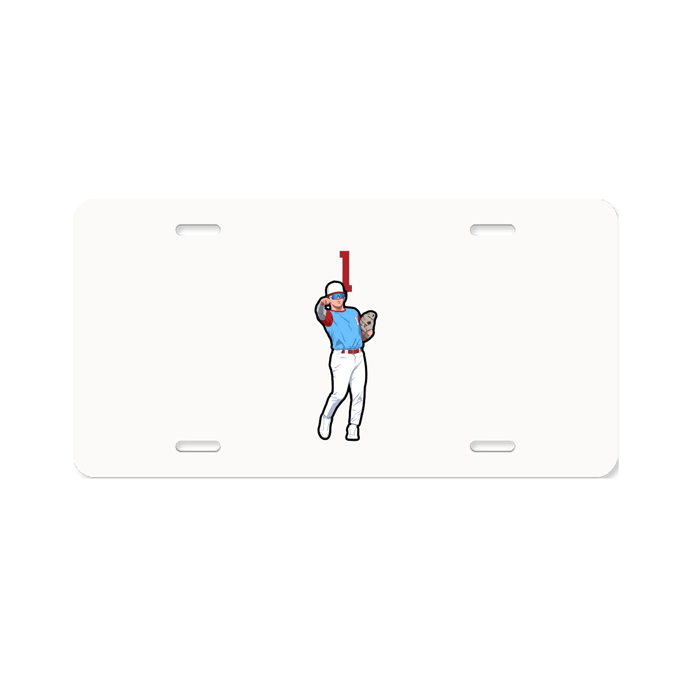 License Plate — Number Top in Classic