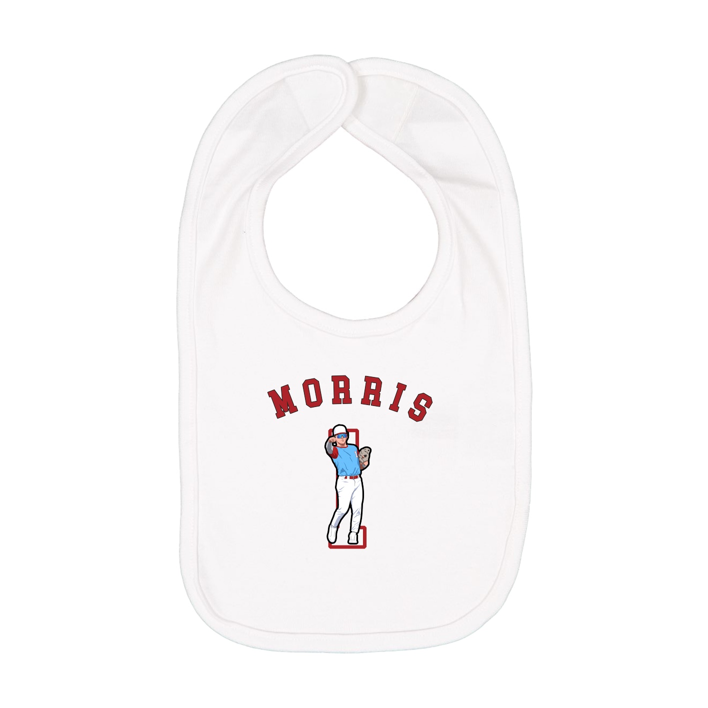 Infant Bib — Shirsey Arch in White