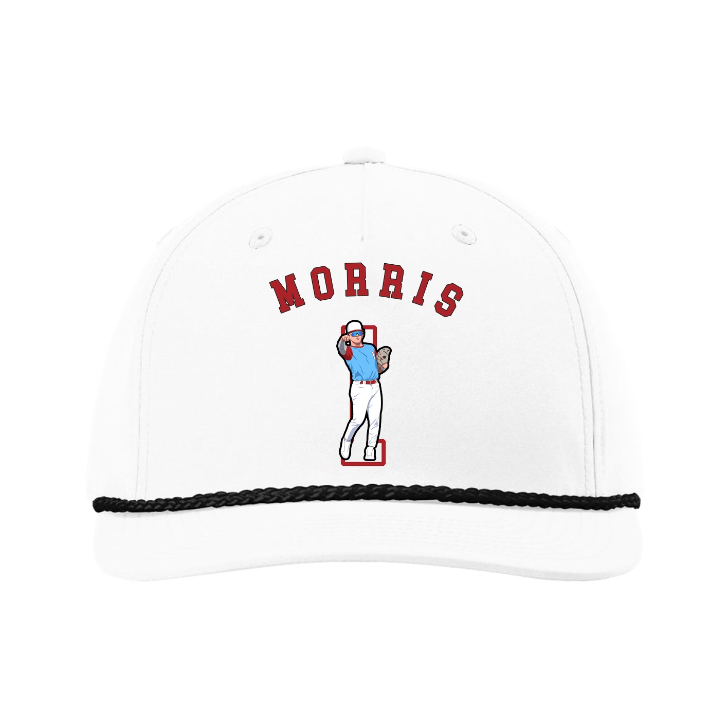 Five-Panel Classic Rope Cap — Shirsey Arch in White