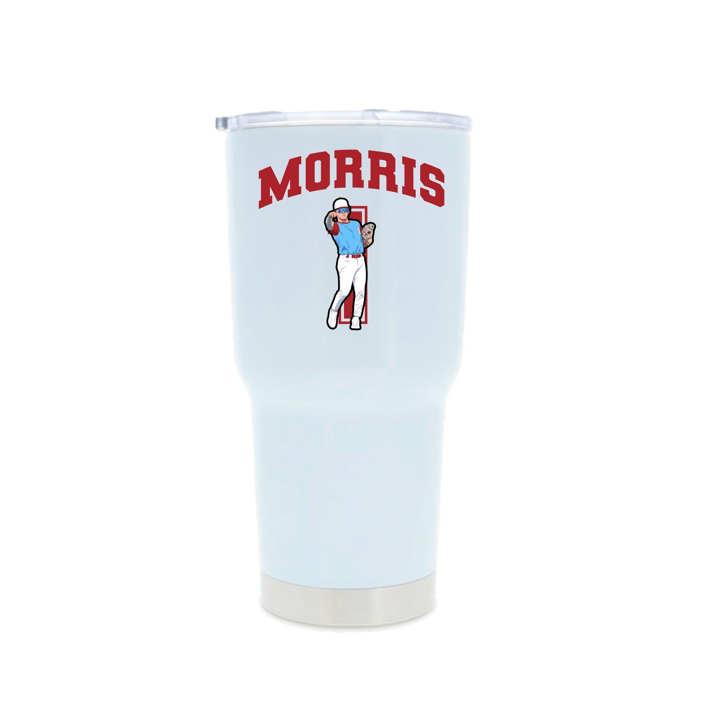 30oz Stainless Steel Tumbler — Number in White