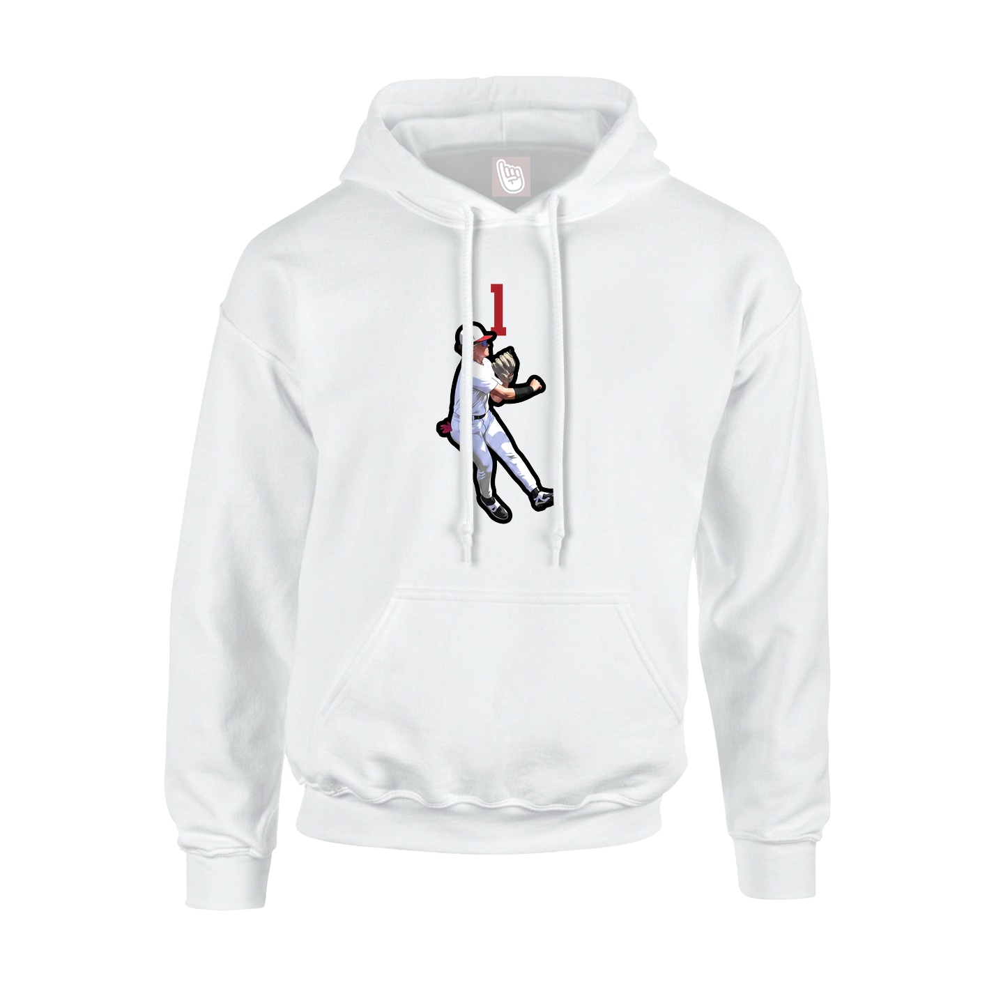 Hoodie — Number Top in White