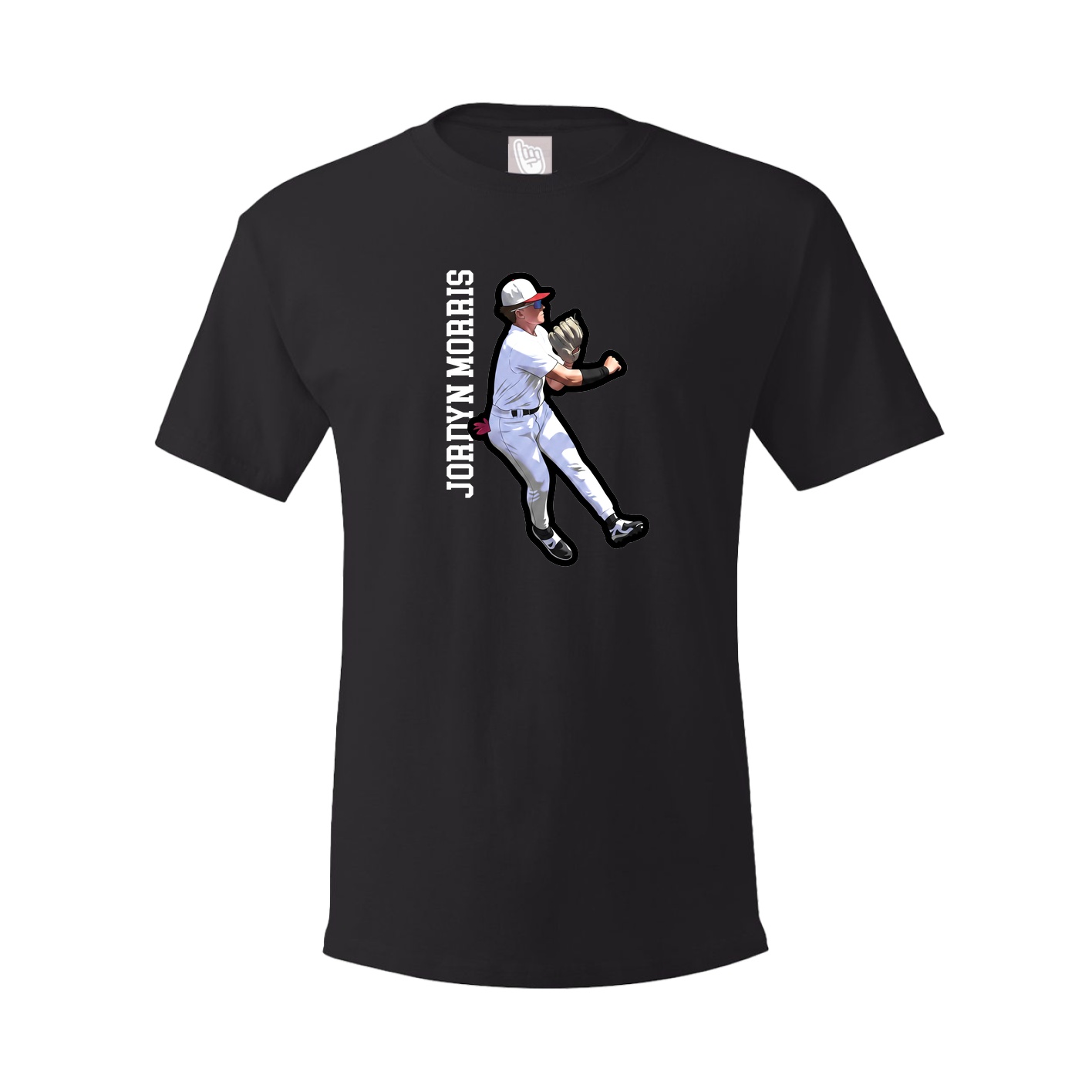 Tee — Name Vertical in Black