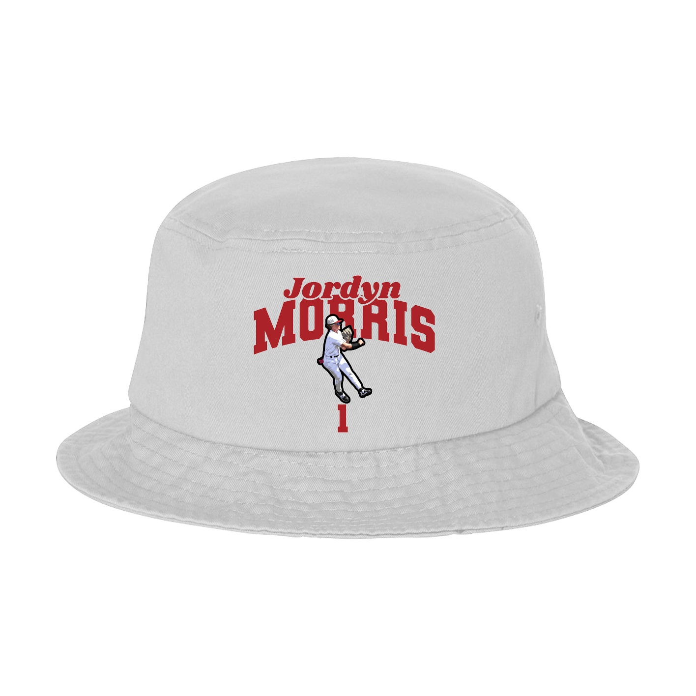 Bucket Cap — Signature Arch in White