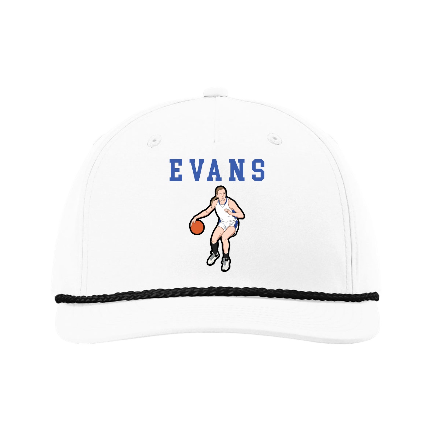Five-Panel Classic Rope Cap — Shirsey in White
