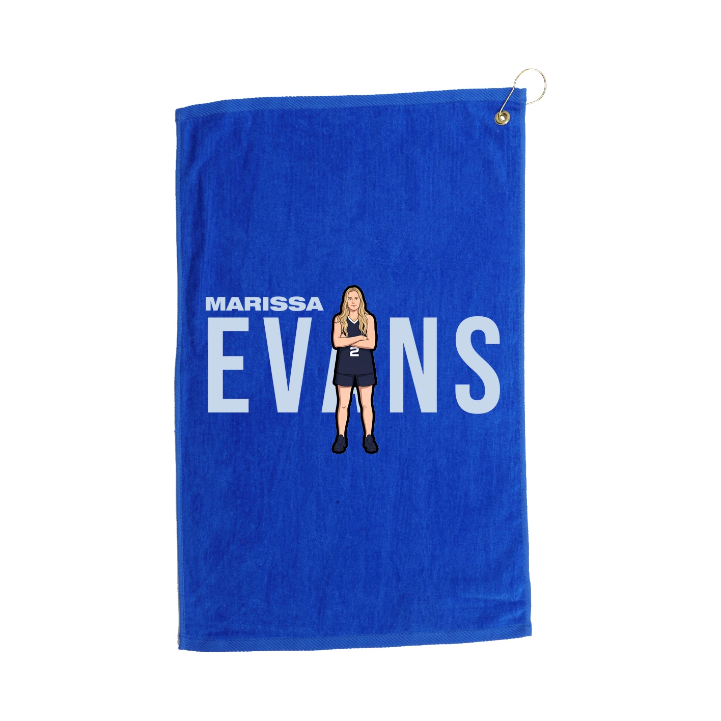 Golf Towel — Player Name in Royal