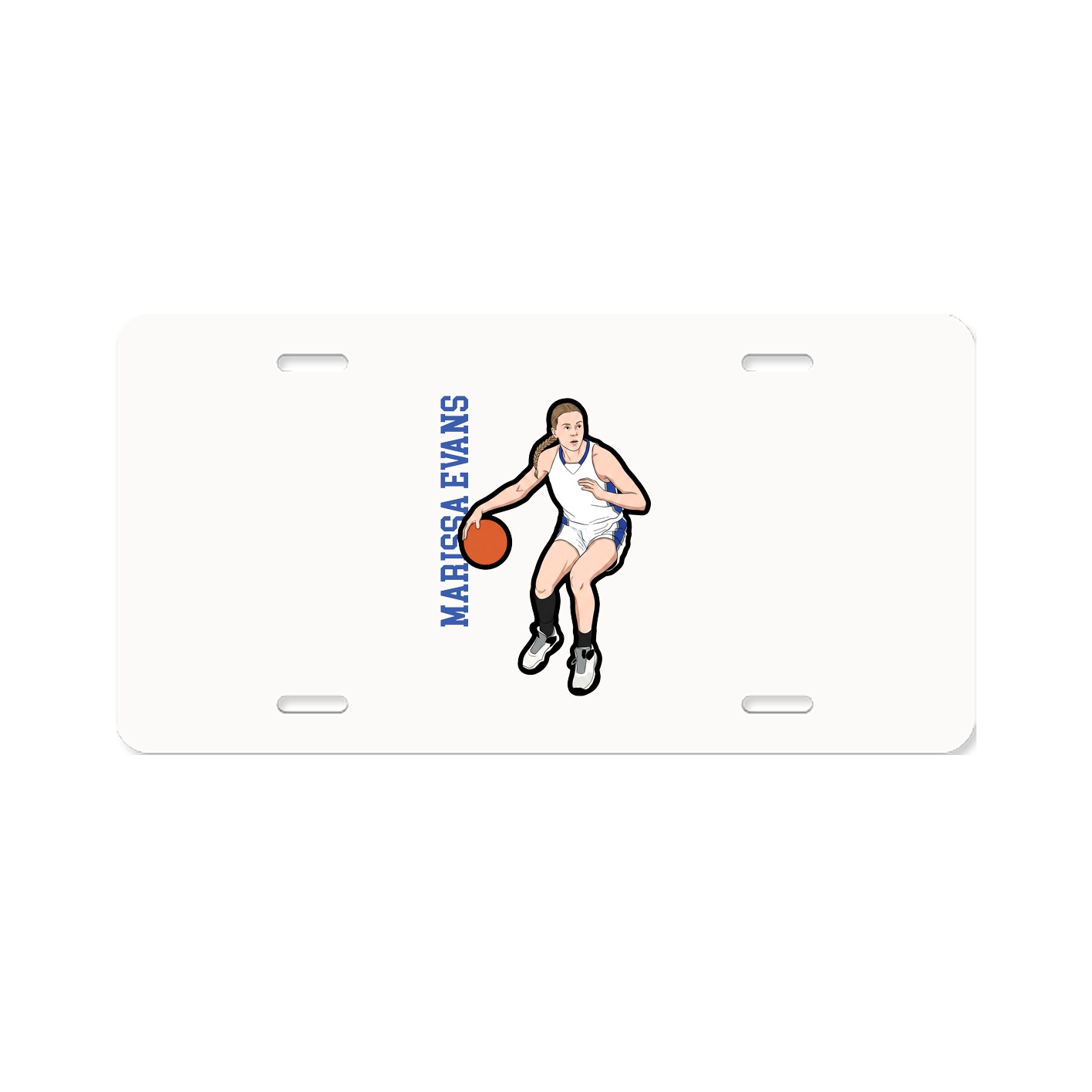 License Plate — Name Vertical in Classic