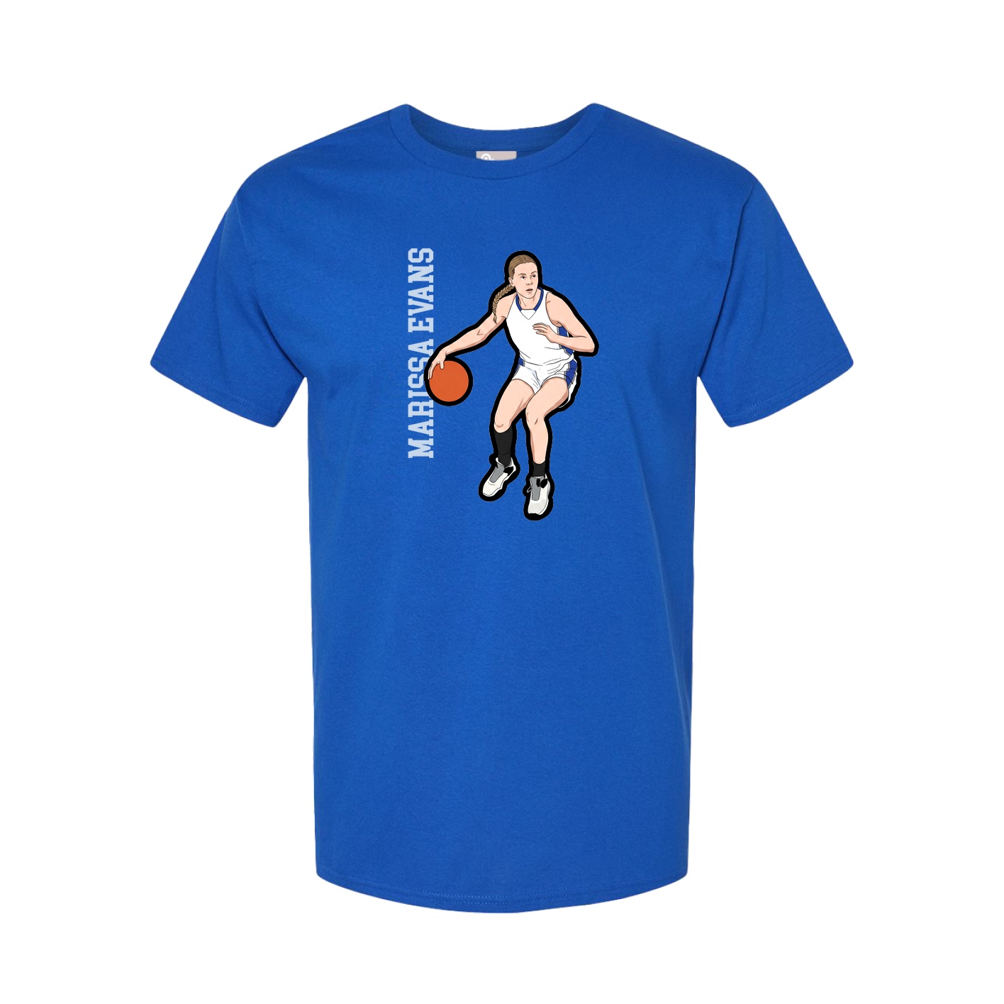 Youth Tee — Name Vertical in Royal
