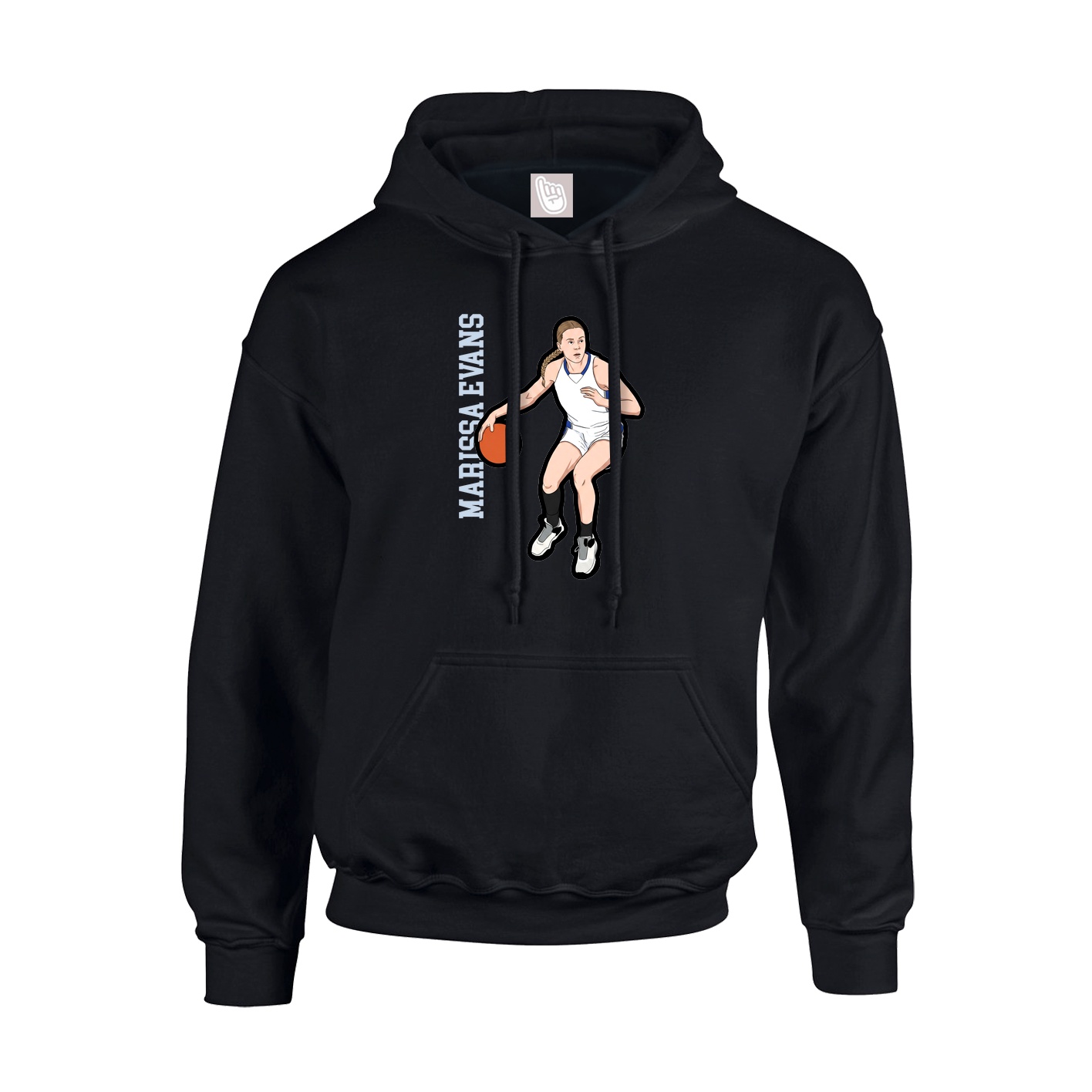 Youth Hoodie — Name Vertical in Black