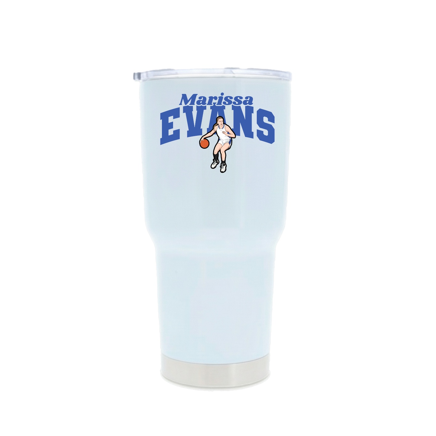 30oz Stainless Steel Tumbler — Signature Arch in White