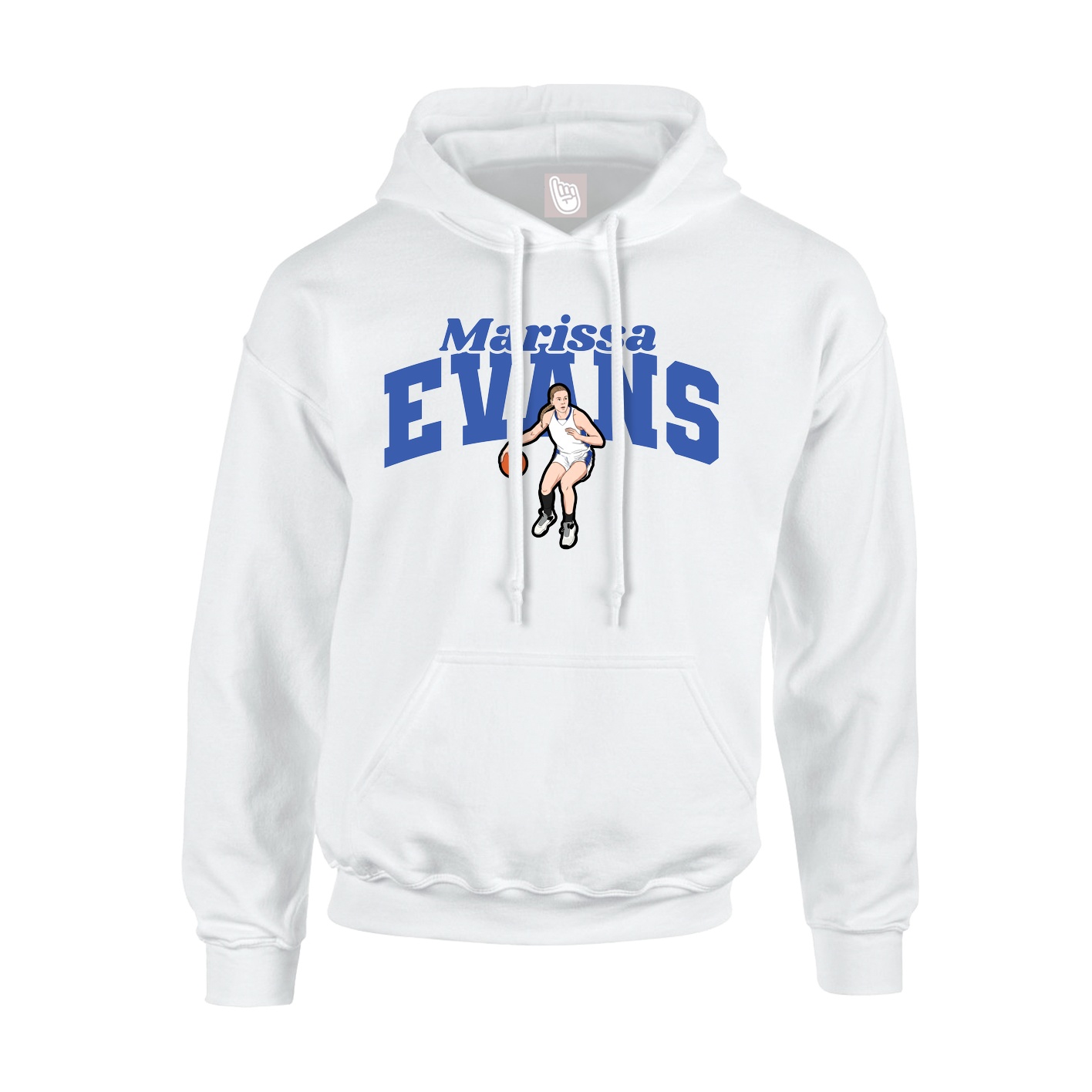 Youth Hoodie — Signature Arch in White