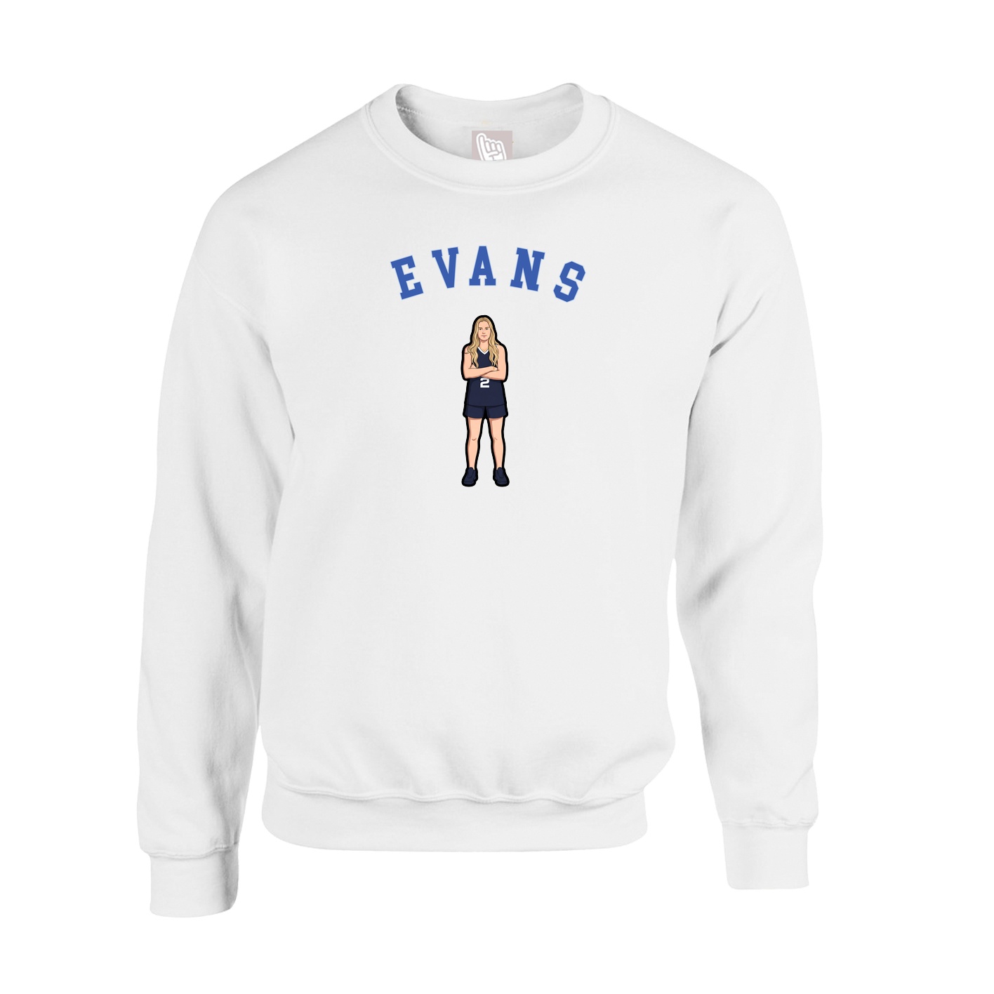 Fleece Crew — Shirsey Arch in White