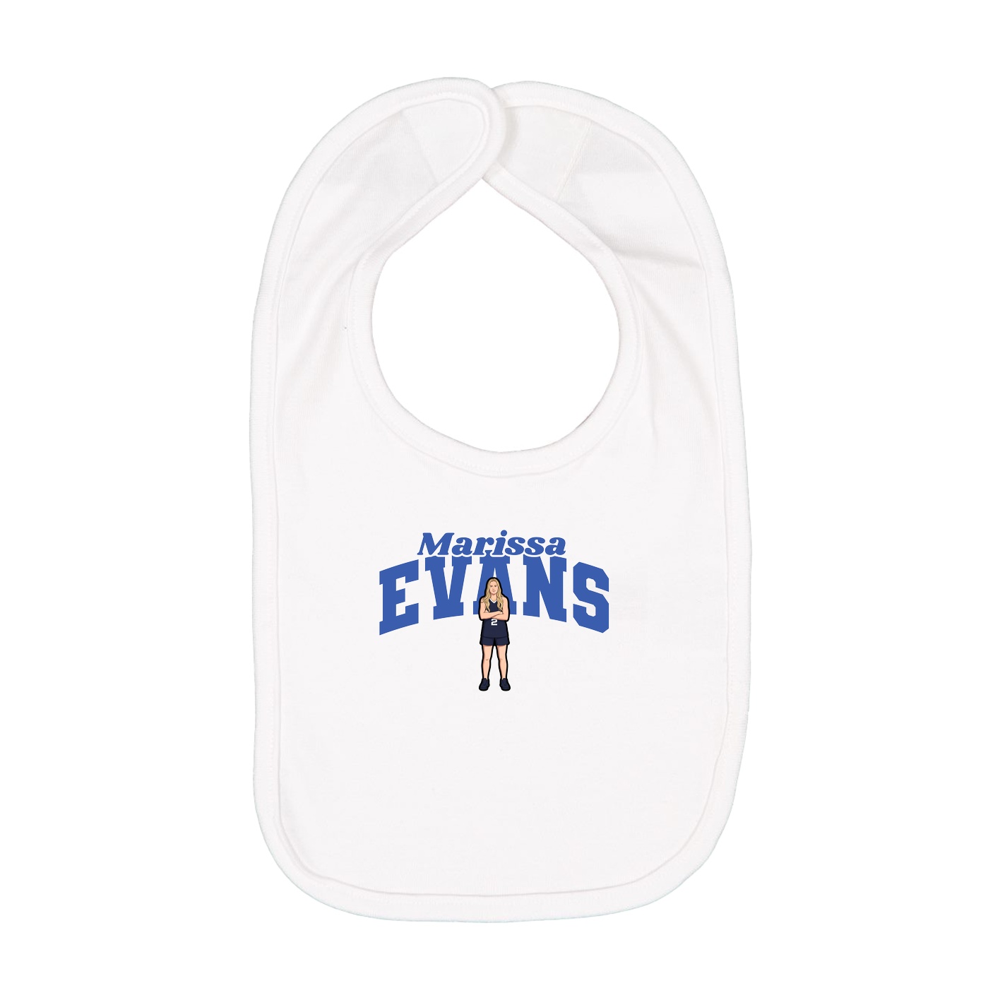 Infant Bib — Signature Arch in White