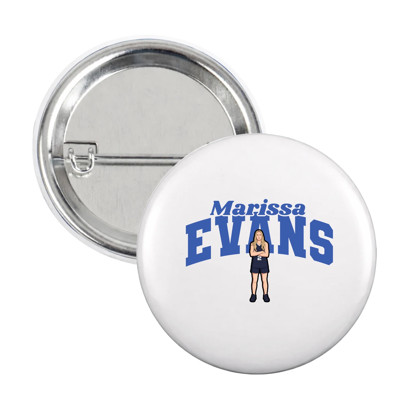 Game Day Button — Signature Arch in White