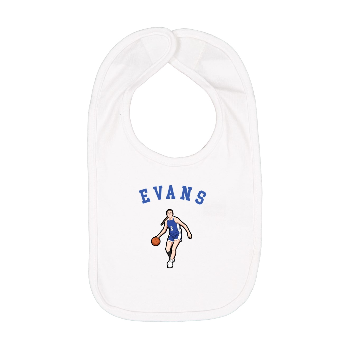 Infant Bib — Shirsey Arch in White