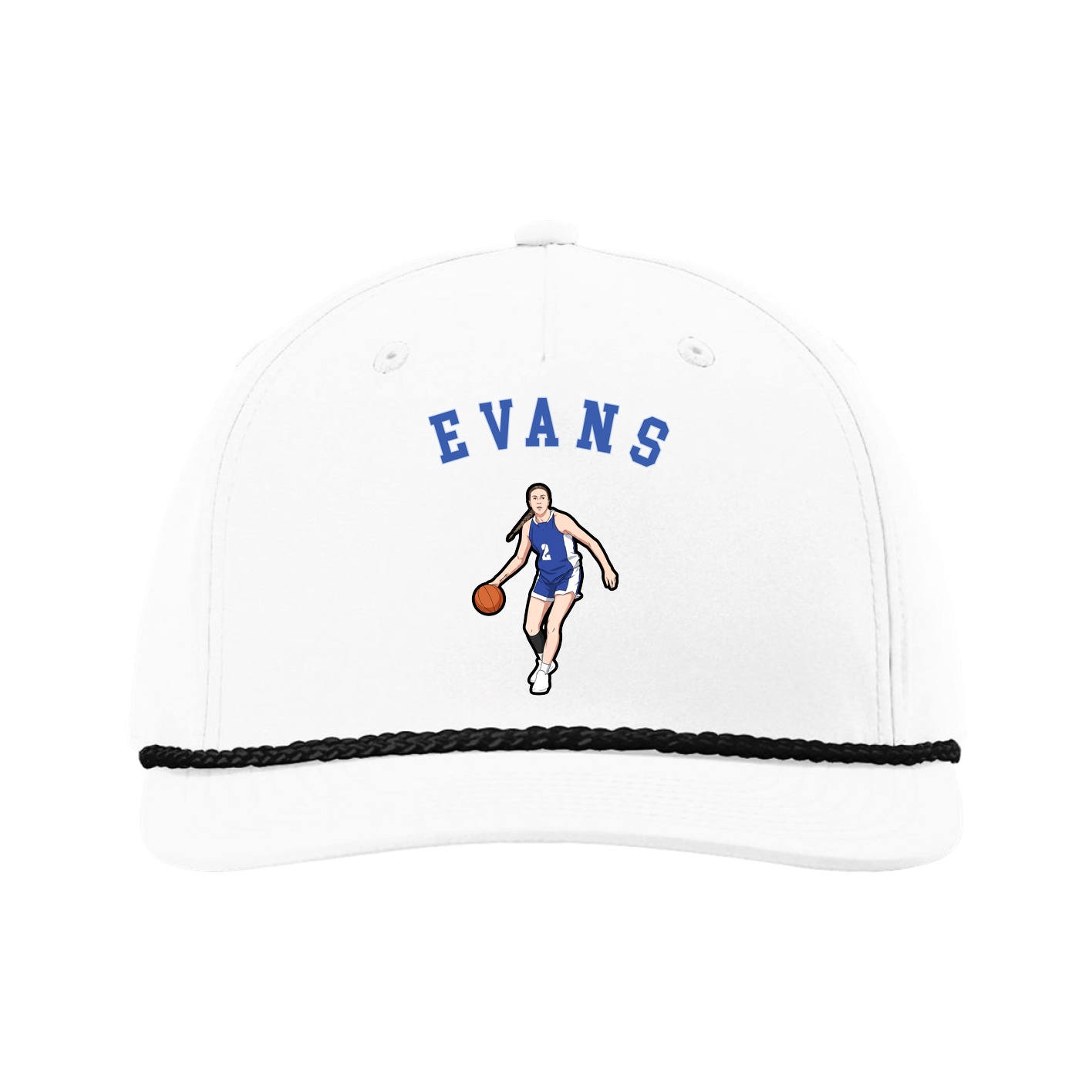 Five-Panel Classic Rope Cap — Shirsey Arch in White