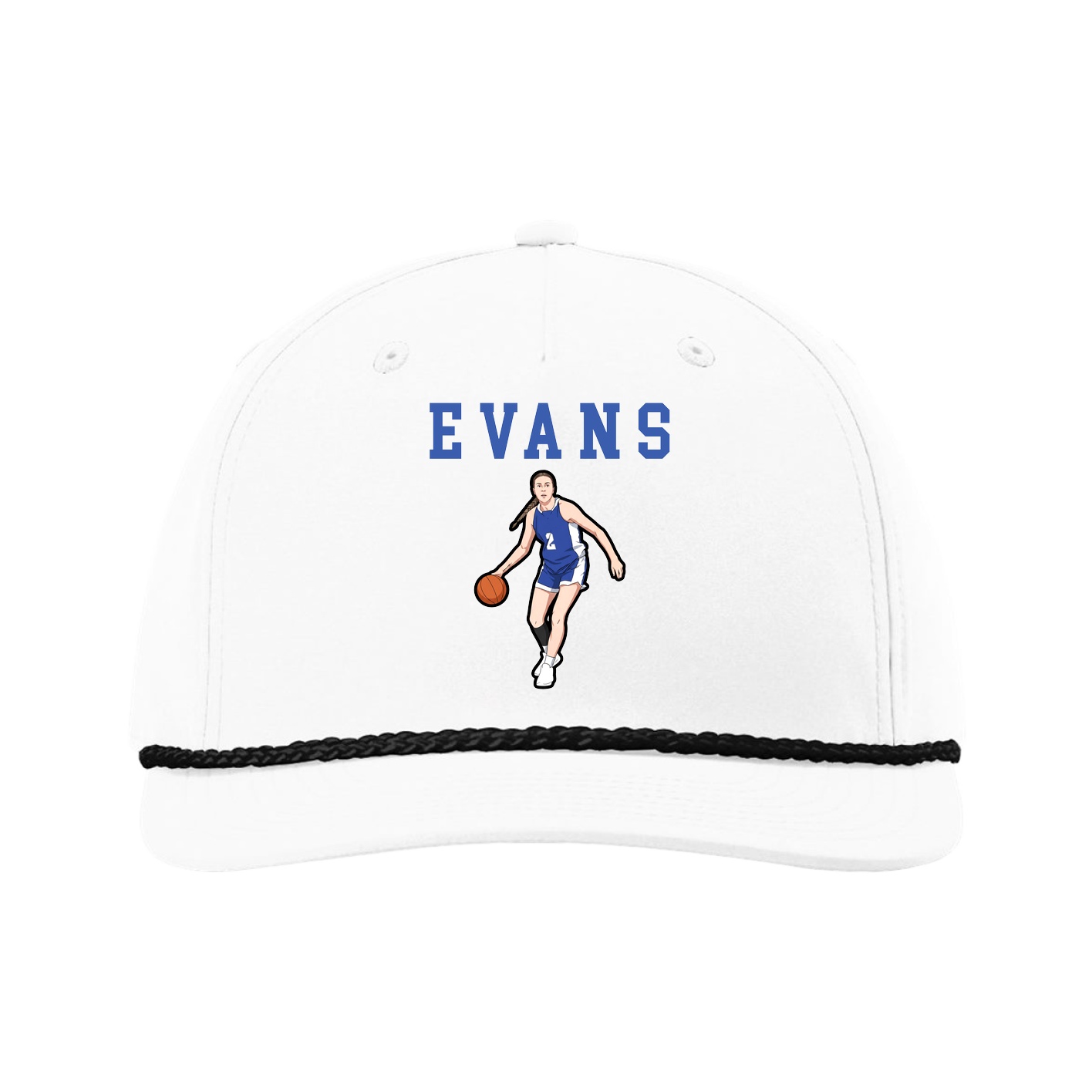 Five-Panel Classic Rope Cap — Shirsey in White
