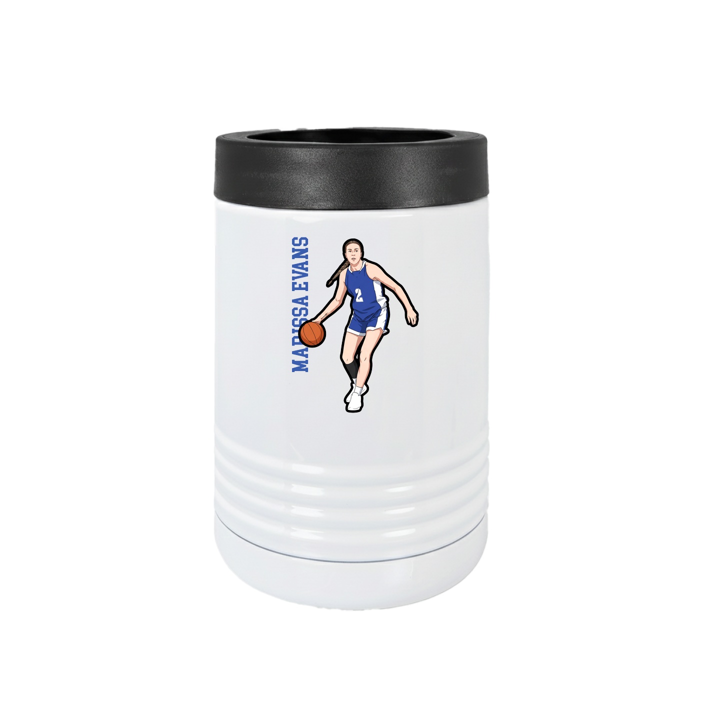 Beverage Holder — Name Vertical in White